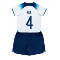 England Declan Rice #4 Replica Home Minikit World Cup 2022 Short Sleeve (+ pants)